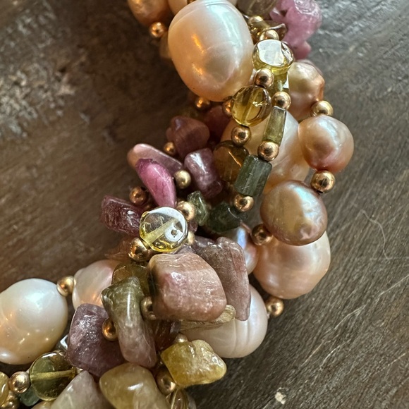 Stunning Vintage Freshwater Pearls, Amethyst & Citrine Necklace - Picture 5 of 14